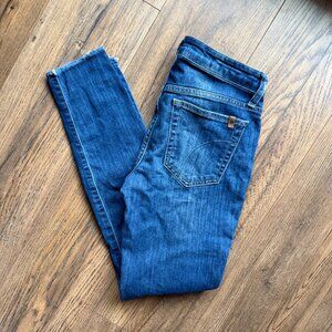 Joe's Jeans Skinny Ankle Size 25 Dark Wash Raw Hem